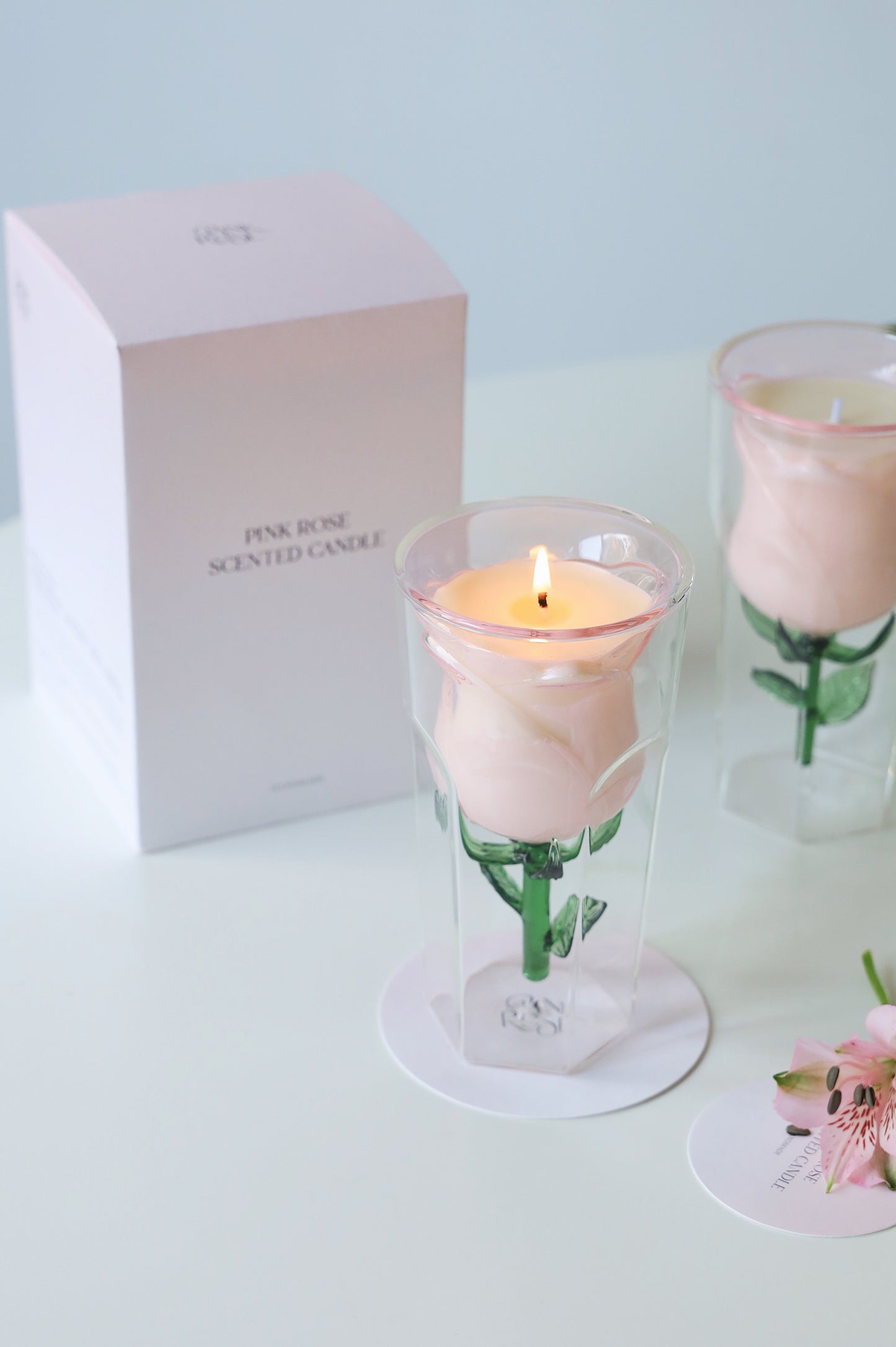 Pink Rose Scented Candle