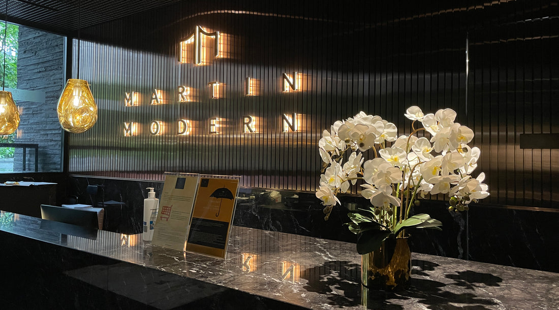 How We Spruced Up A Luxury Condo's Lobby With Faux Flowers