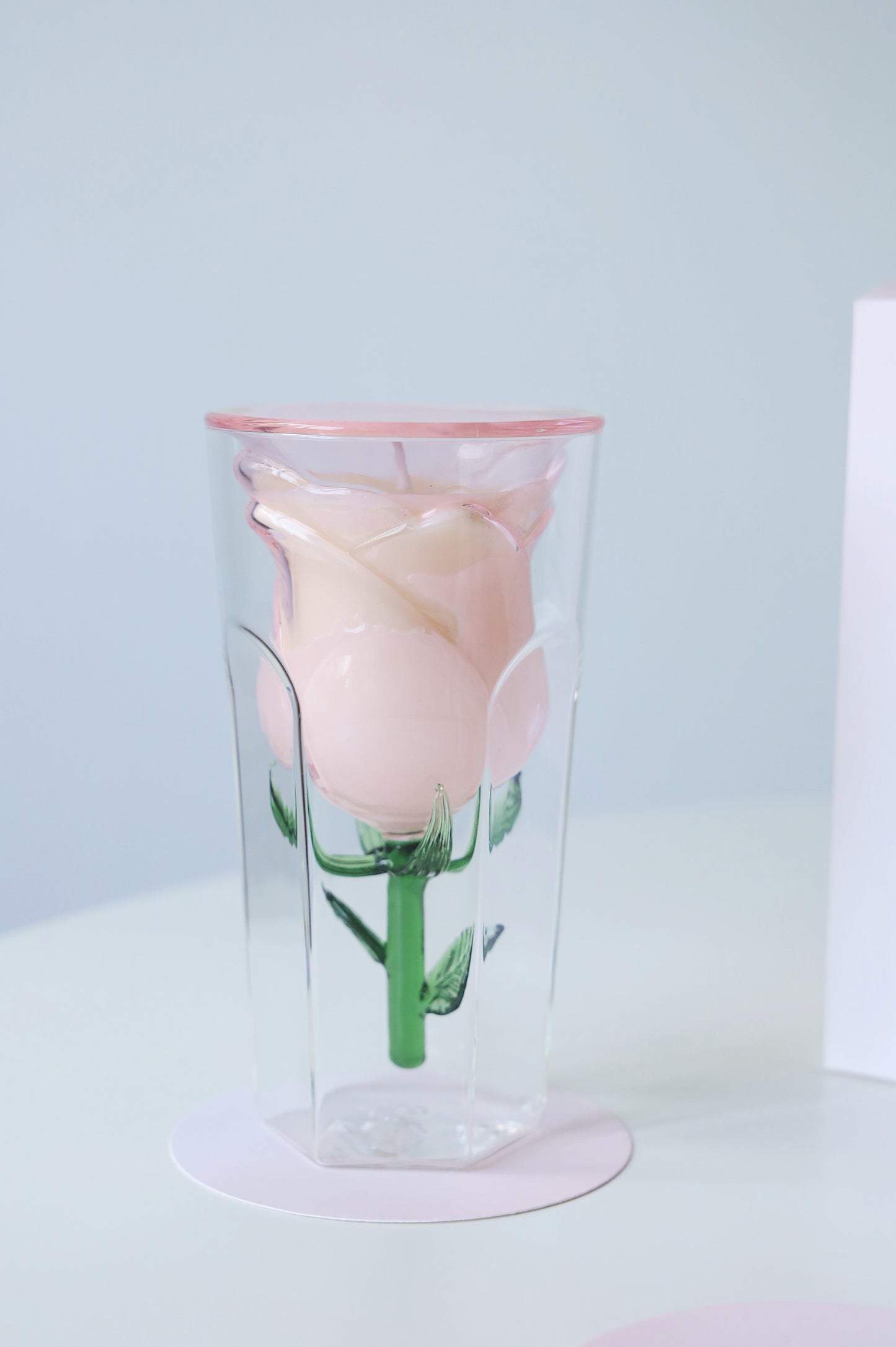 Pink Rose Scented Candle