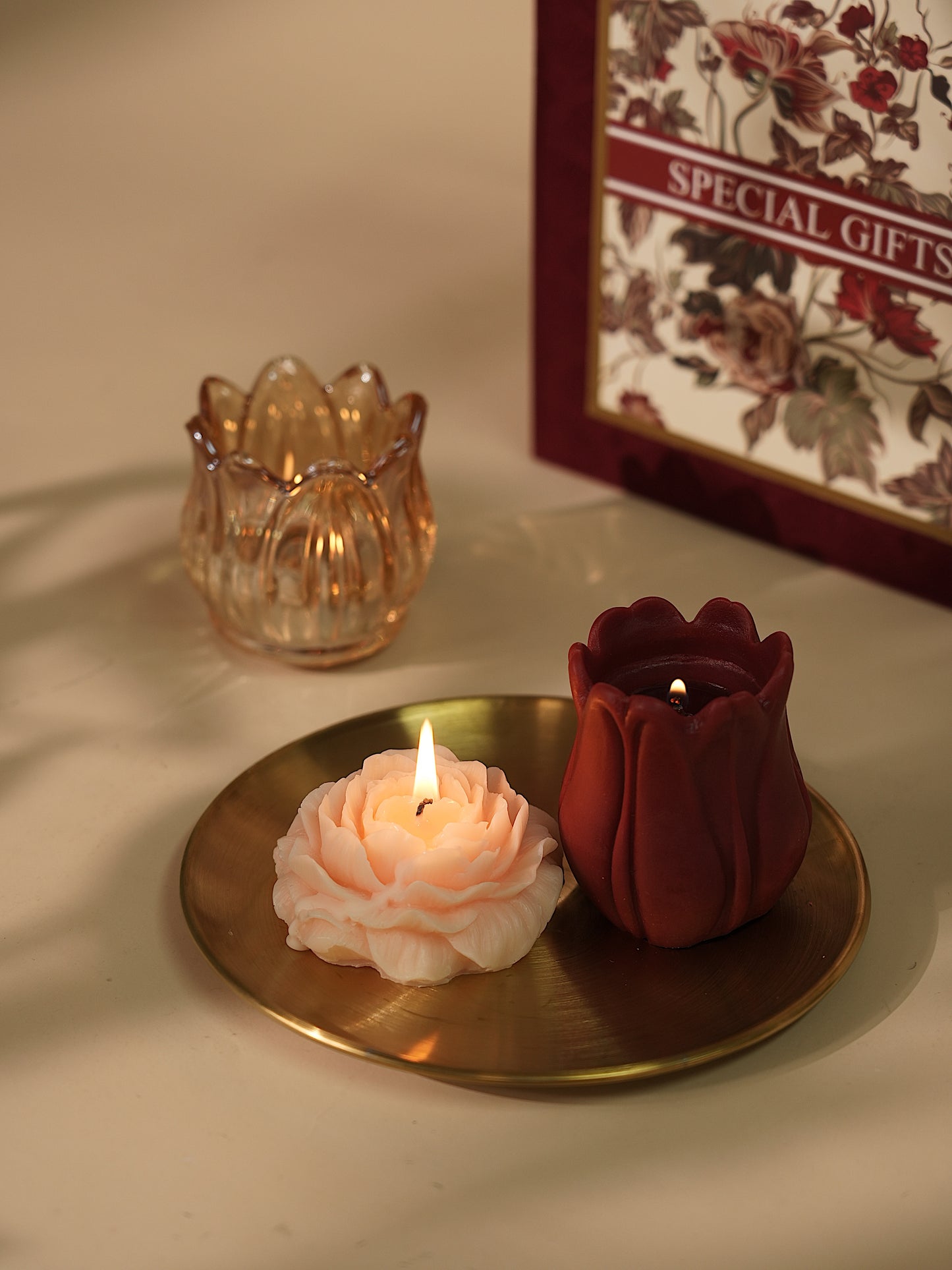 Vintage Red Tulip Aromatherapy Gift Set