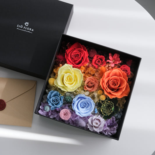 Enchanted Rainbow Preserved Flower Box