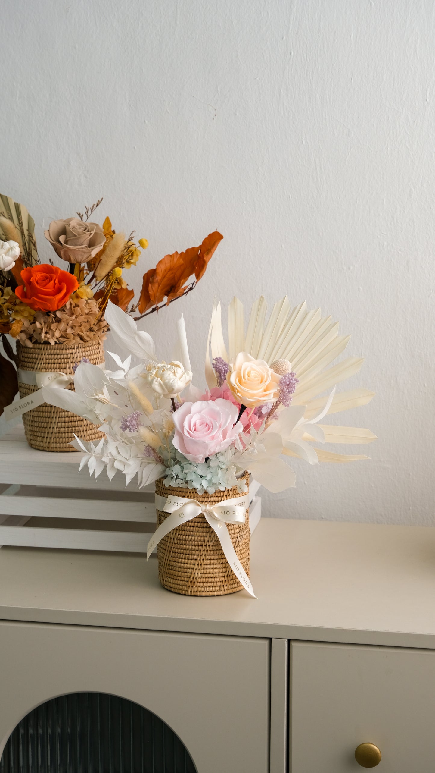 Wild Side X SJÖ Flora Collaboration - Flower Arrangement in MAE | Rattan Organiser