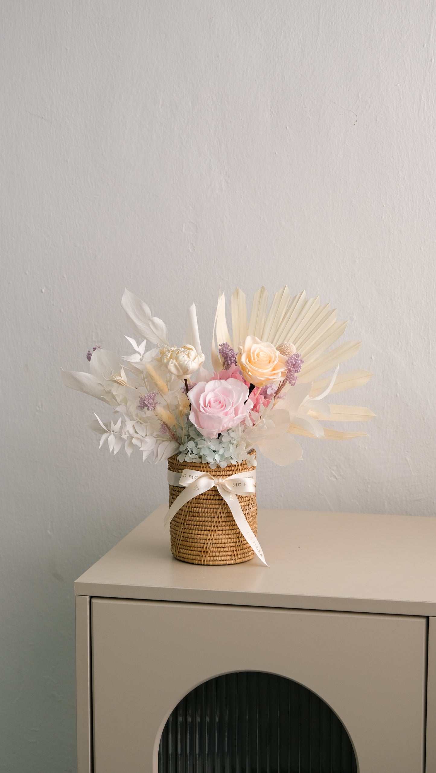 Wild Side X SJÖ Flora Collaboration - Flower Arrangement in MAE | Rattan Organiser